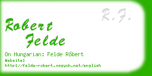 robert felde business card